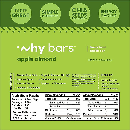 Why Bars Superfood Protein Snack Bars (WB3)