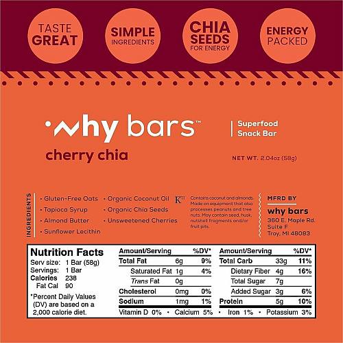 Why Bars Superfood Protein Snack Bars (WB4)