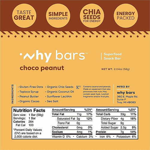 Why Bars Superfood Protein Snack Bars (WB2)