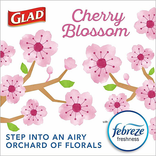 Glad Odorshield Cherry Blossom Trash Bags (79274)