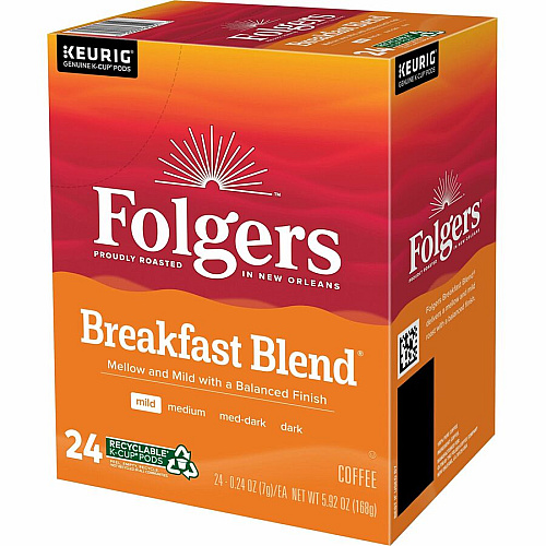 Folgers K-Cup Breakfast Blend Coffee (3451CT)