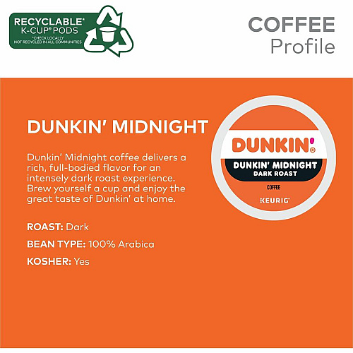 Dunkin' K-Cup Midnight Coffee (0316CT)