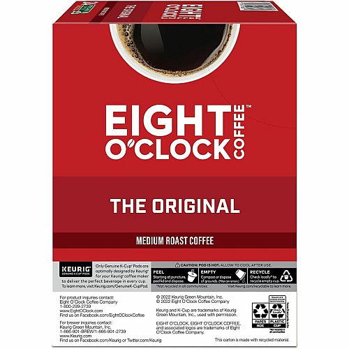 Eight O'Clock K-Cup, Ground Original Coffee (0657CT)