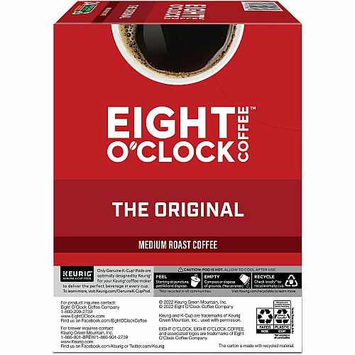 Eight O'Clock K-Cup, Ground Original Coffee (0657CT)