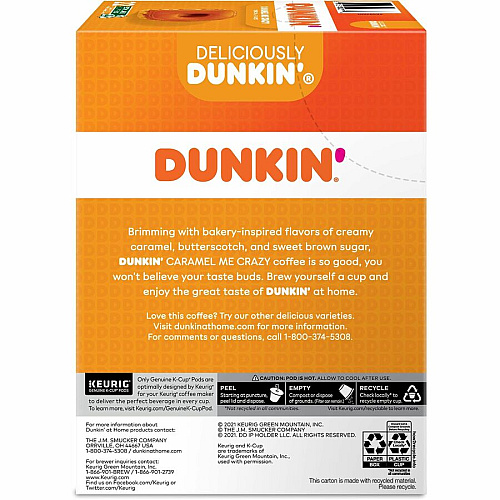 Dunkin' K-Cup Caramel Me Crazy Coffee (1277CT)