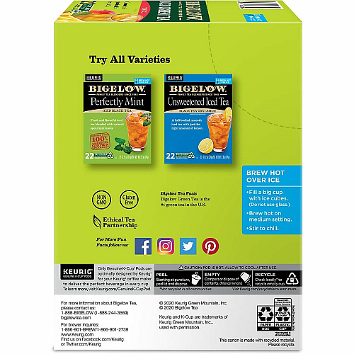Bigelow Tropical Iced Green Tea Iced Green Tea K-Cup (2870CT)