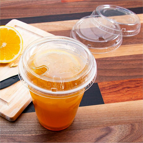 Dart 12-24 oz PET Strawless Lid - Clear (626NSL)