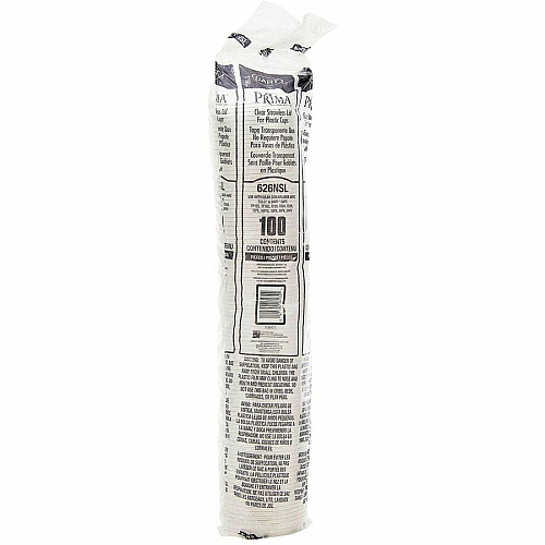 Dart 12-24 oz PET Strawless Lid - Clear (626NSL)