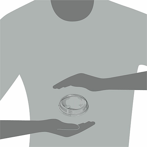Dart 12-24 oz PET Strawless Lid - Clear (626NSL)