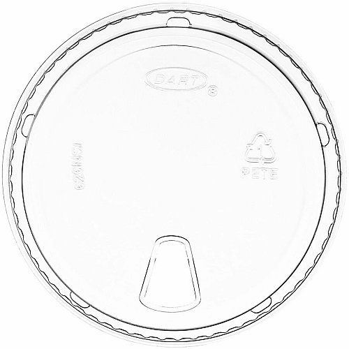 Dart 12-24 oz PET Strawless Lid - Clear (626NSL)