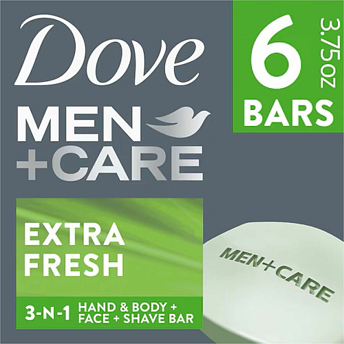 Dove Men+Care Extra Fresh Body&Face Bars (01208)