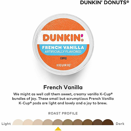 Dunkin' K-Cup, Pod French Vanilla Coffee (1268CT)