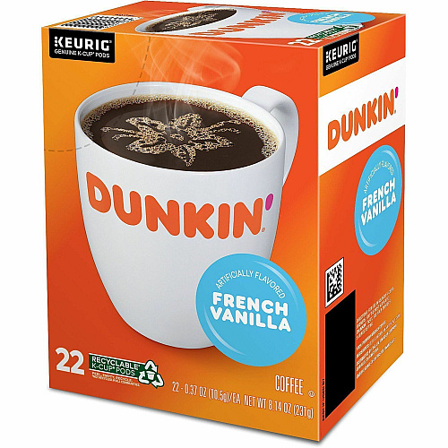 Dunkin' K-Cup, Pod French Vanilla Coffee (1268CT)