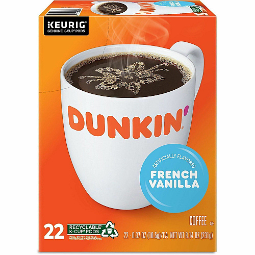 Dunkin' K-Cup, Pod French Vanilla Coffee (1268CT)
