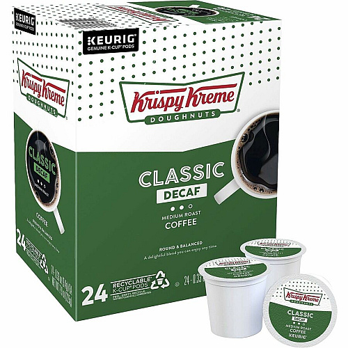 Krispy Kreme Doughnuts K-Cup, Pod Classic Decaf Coffee (6111CT)