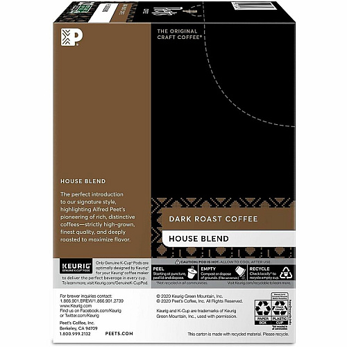 Peet's Coffee K-Cup House Blend Coffee (2410CT)