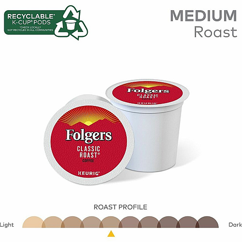 Folger K-Cup Classic Roast Coffee (7456CT)