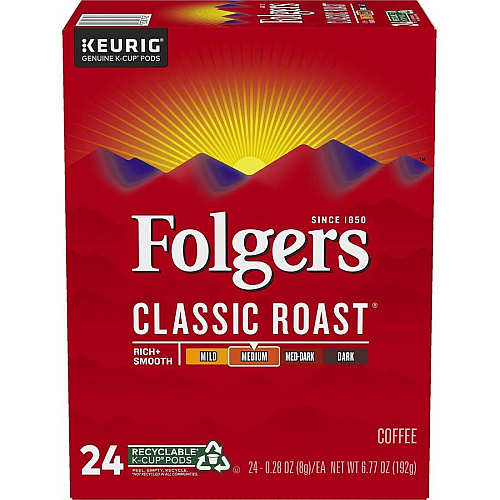 Folger K-Cup Classic Roast Coffee (7456CT)