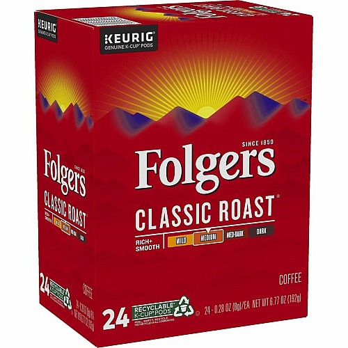 Folger K-Cup Classic Roast Coffee (7456CT)