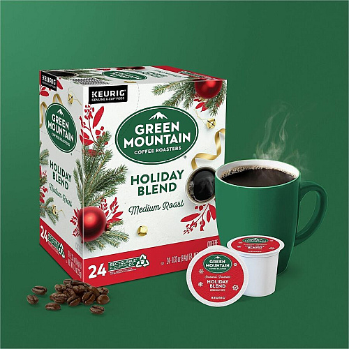 GREEN MOUNTAIN COFFEE ROASTERS K-Cup, Pod Holiday Blend Coffee (6204CT)