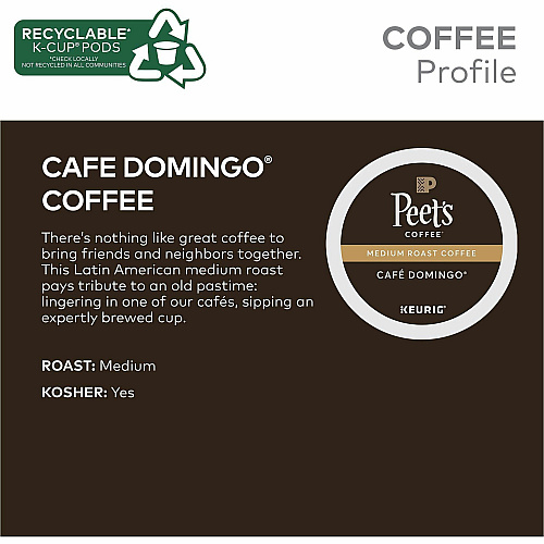 Peet's Coffee™ K-Cup Cafe Domingo Coffee (2404CT)