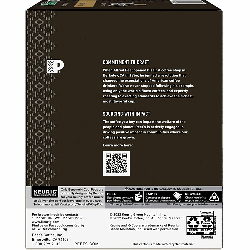 Peet's Coffee™ K-Cup Cafe Domingo Coffee (2404CT)