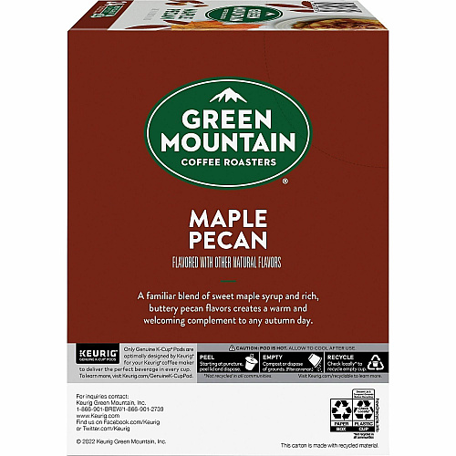 GREEN MOUNTAIN COFFEE ROASTERS K-Cup, Pod Maple Pecan Coffee (7674CT)