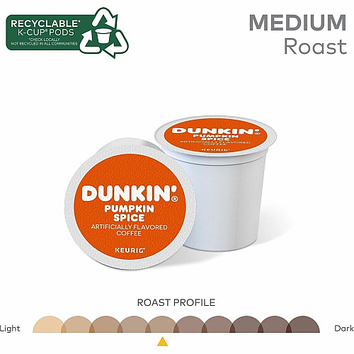 Dunkin' Donuts K-Cup Pumpkin Spice Coffee (7596CT)