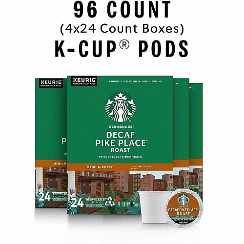 Starbucks K-Cup Decaf Pike Place Roast Coffee (12434952CT)