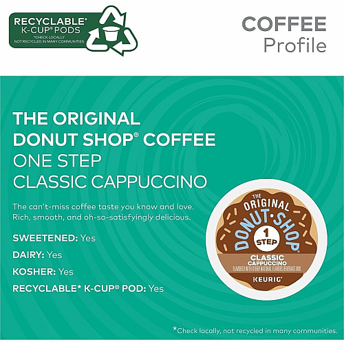 The Original Donut Shop K-Cup TODS 1-Step Cappuccinos K-Cups (9075)