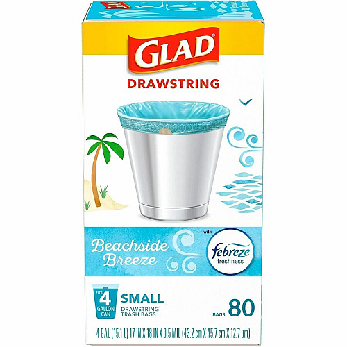 Glad OdorShield Drawstring Trash Bags (79155CT)