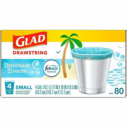 Glad OdorShield Drawstring Trash Bags (79155CT)