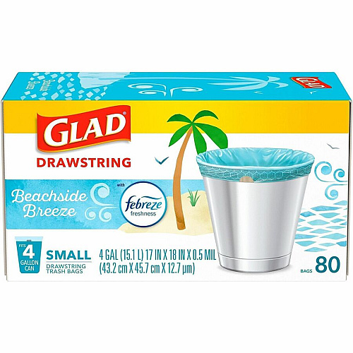 Glad OdorShield Drawstring Trash Bags (79155CT)