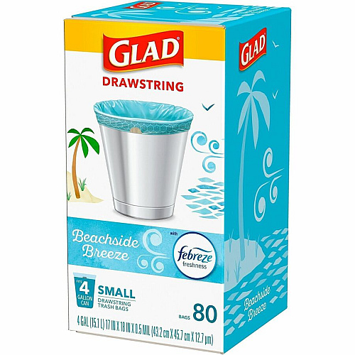 Glad OdorShield Drawstring Trash Bags (79155CT)
