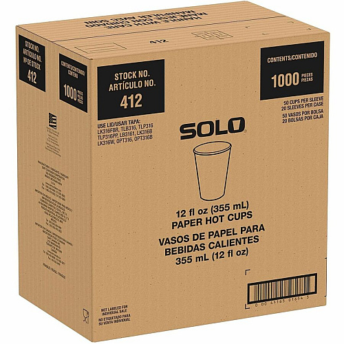 Solo Cup Recycled Content Paper Hot Cups (412RCNPLNTCT)