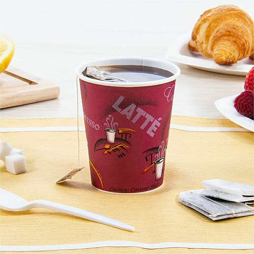 SOLO 10 oz Bistro Design Disposable Paper Cups (370SI0041)