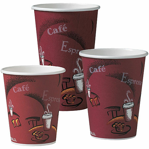 SOLO 10 oz Bistro Design Disposable Paper Cups (370SI0041)