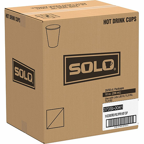 SOLO 10 oz Bistro Design Disposable Paper Cups (370SI0041)