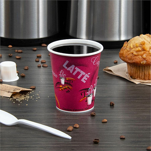 SOLO 10 oz Bistro Design Disposable Paper Cups (370SI0041)