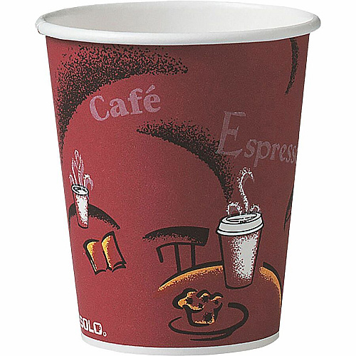 SOLO 10 oz Bistro Design Disposable Paper Cups (370SI0041)