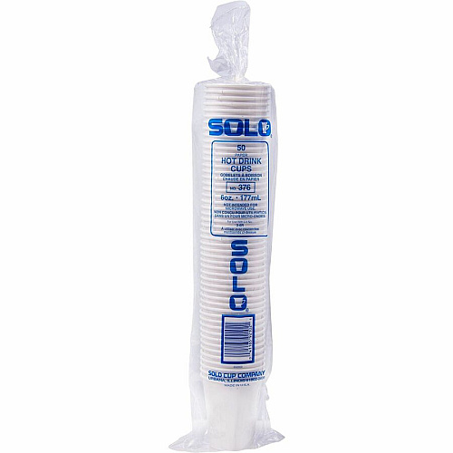 SOLO 6 oz Paper Hot Cups (376W2050)
