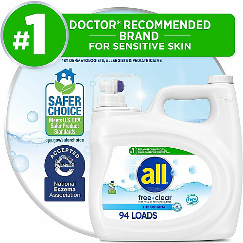 All Free Clear Liquid Laundry Detergent (47463)