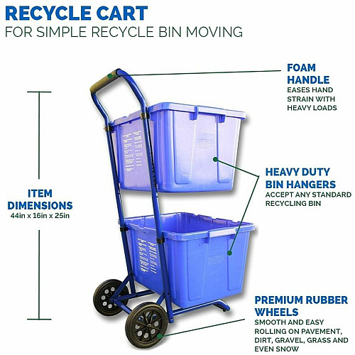 Five Star Products Recycling Cart for Bins (001)