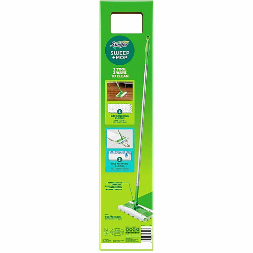 Swiffer Sweep and Mop Deluxe, 2-in-1 Floor Mopping and Sweeping Kit (16519)