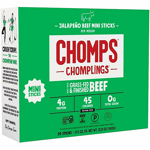 Chomps Chomplings Jalepeno Beef Jerky Sticks (LCJ24)