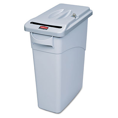 Rubbermaid Commercial SLIM JIM CONFIDENTIAL DOCUMENT RETROFIT LID KIT, 20.5W X 11.38D X 2.25H, GRAY (9W16GY)