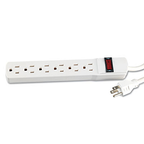 Innovera Power Strip, 6 Outlets, 15 ft Cord, Ivory (73315)