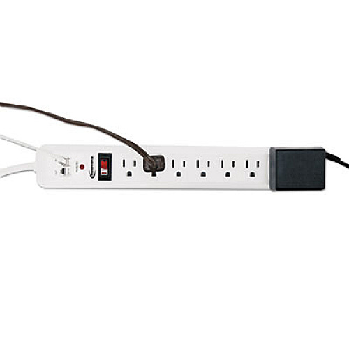 Innovera Surge Protector, 7 Outlets, 4 ft Cord, 1080 Joules, White (IVR71654)