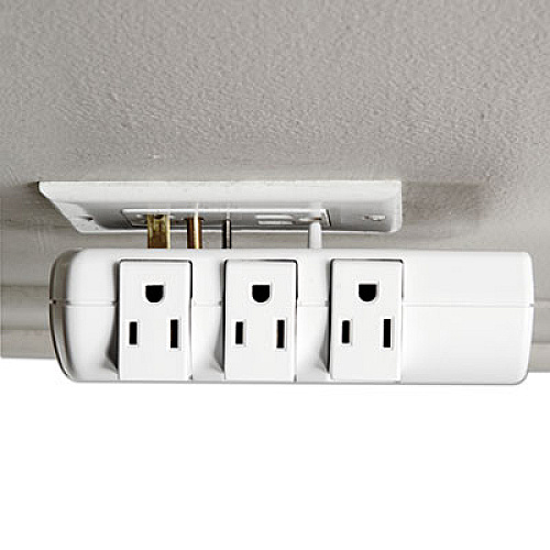 Innovera Wall Mount Surge Protector, 6 Outlets, 2160 Joules, White (IVR71651)