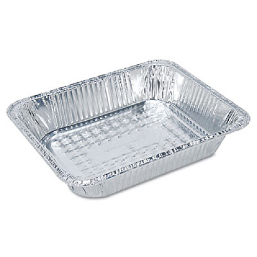 HFA Aluminum Oblong Container, 1 lb, 4.56 x 5.56 x 1.63, Silver, 1,000/Carton (205930)